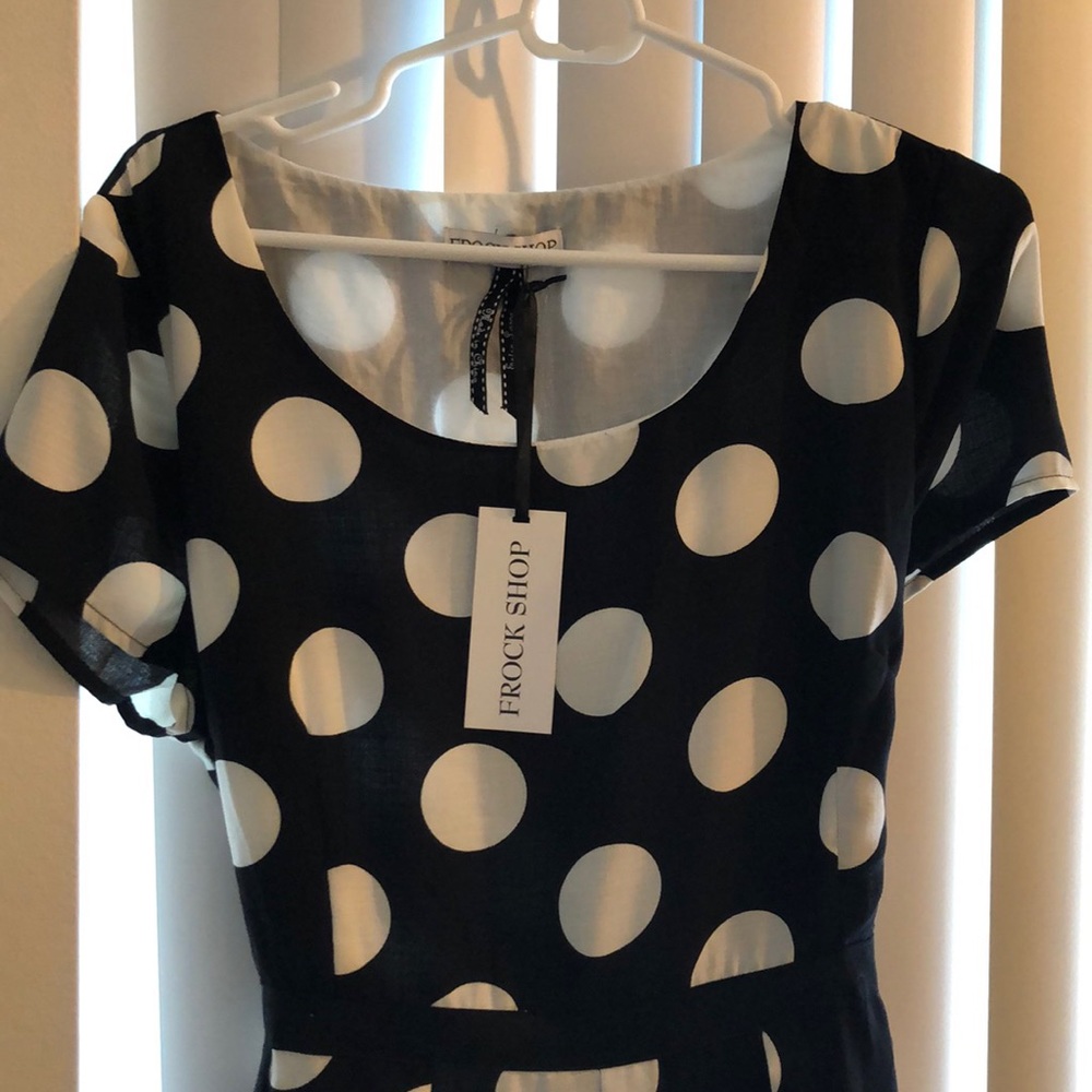 Brand new black and white polka dot dress